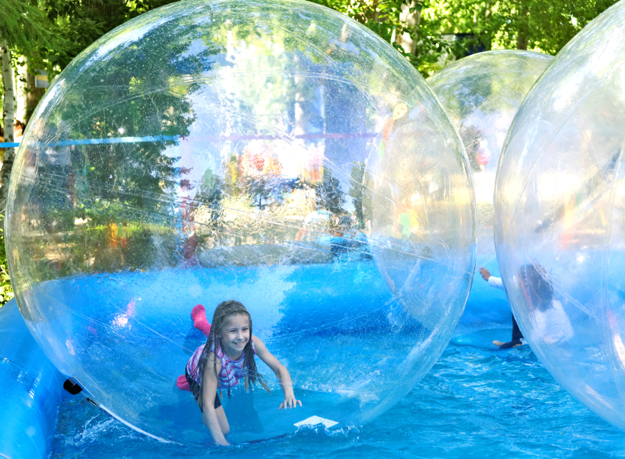 bulles piscine camping landes toboggan